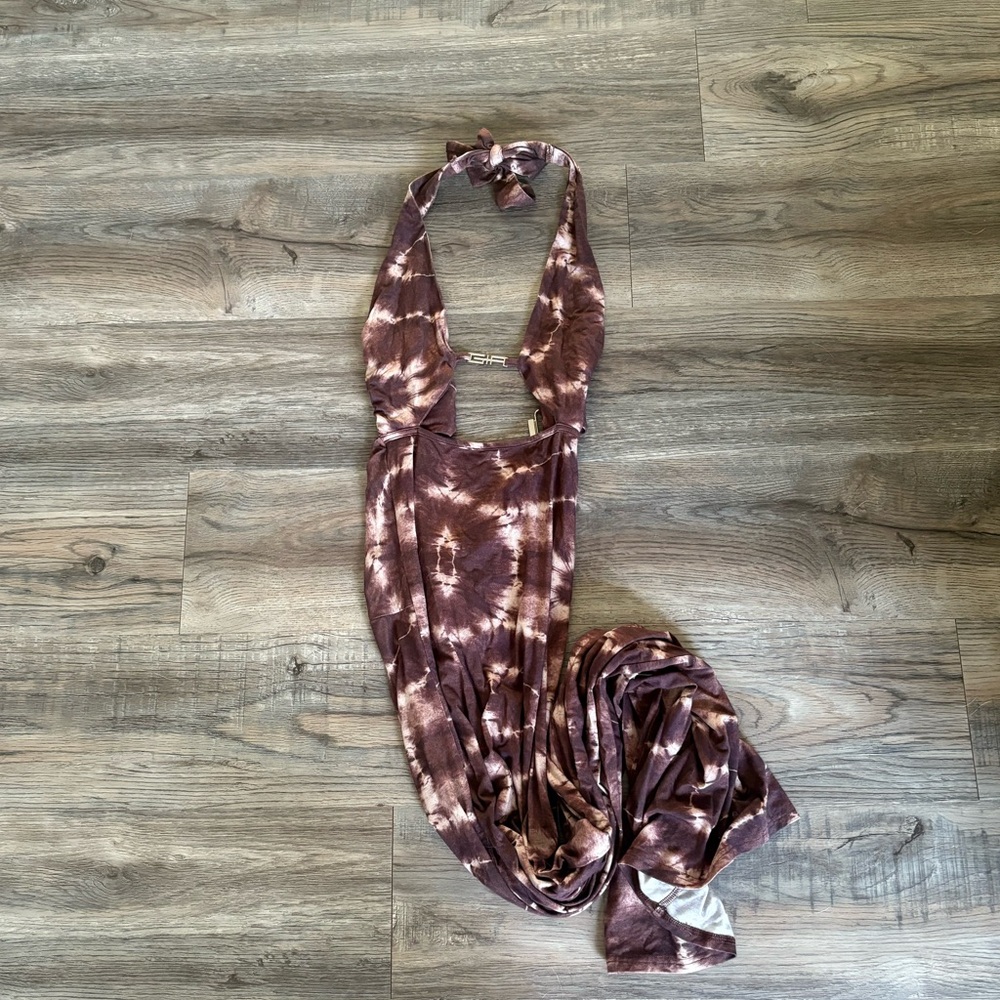 I am Gia Tie-Dye Halter Maxi Dress
